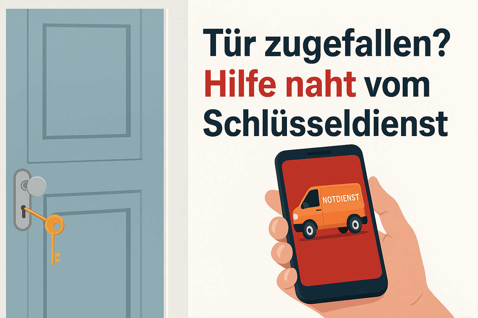Tür zugefallen – Schlüsseldienst Notfall